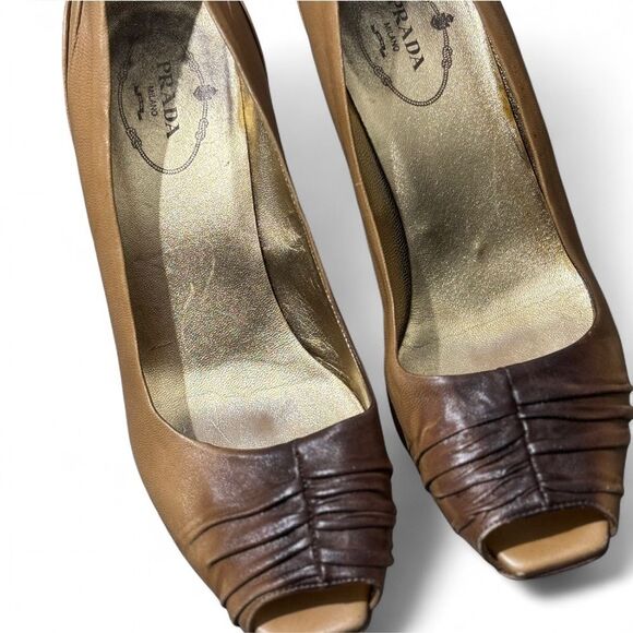 Prada Heels Peep Toe Ombre 8 - Picture 3 of 8